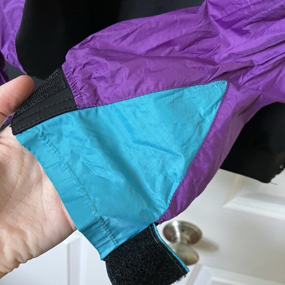 Vintage Patagonia Paddling Jacket Kayak Waterproof Nylon Purple Blue 90s 80s - Picture 6 of 10
